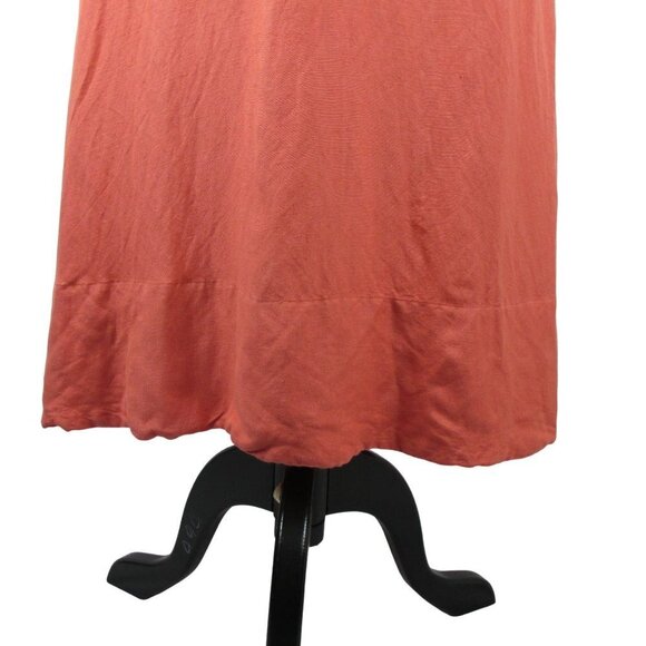 LOFT Peach Fit & Flair Front Tie Linen Dress Size 00 NEW - Picture 5 of 10